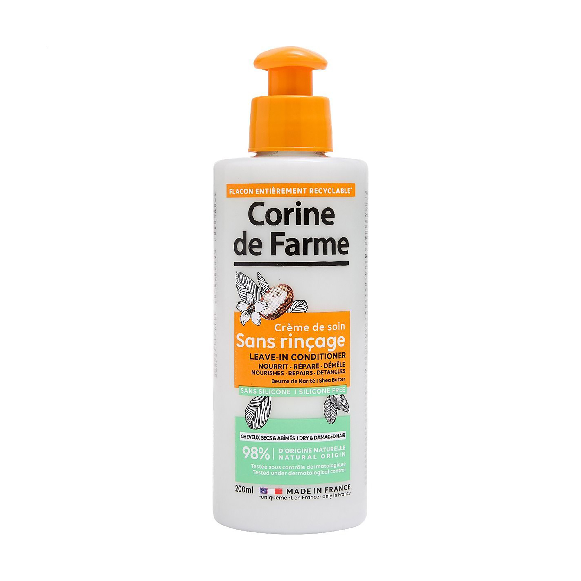 Незмивний кондиціонер для волосся Corine de Farme Leave-In Conditioner, 200 мл